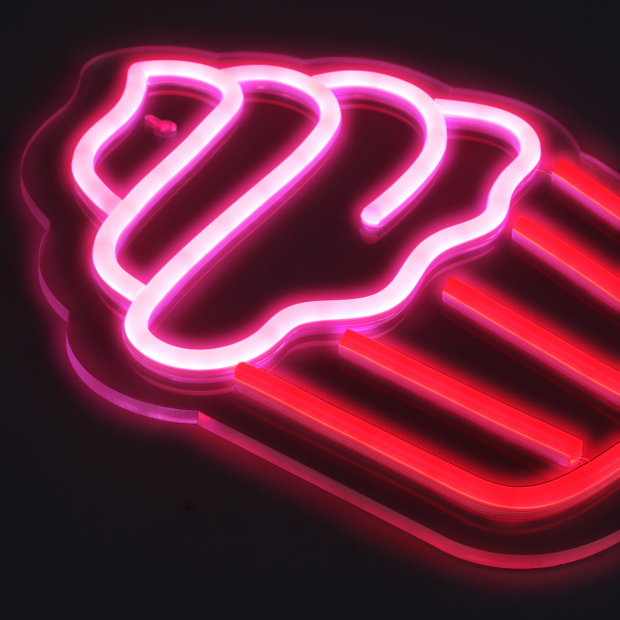Cupcake Neon Vegglampe