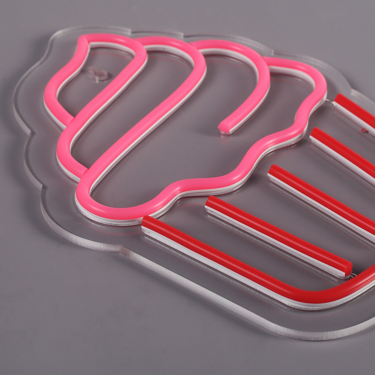 Cupcake Neon Vegglampe