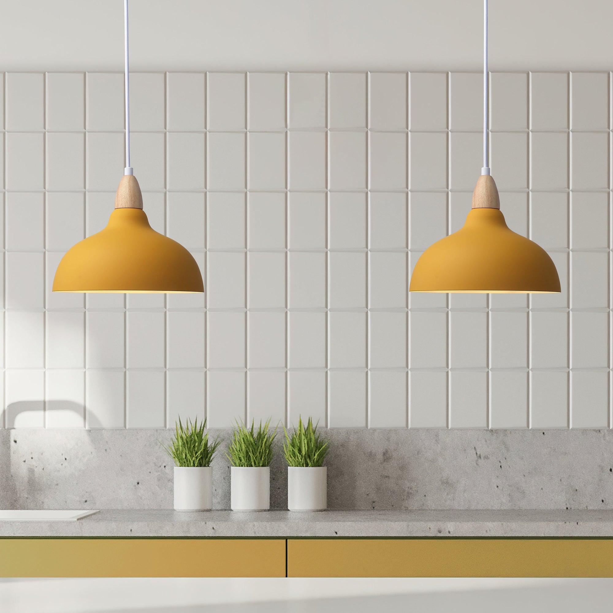 Oak Pendel Ø24 Mustard