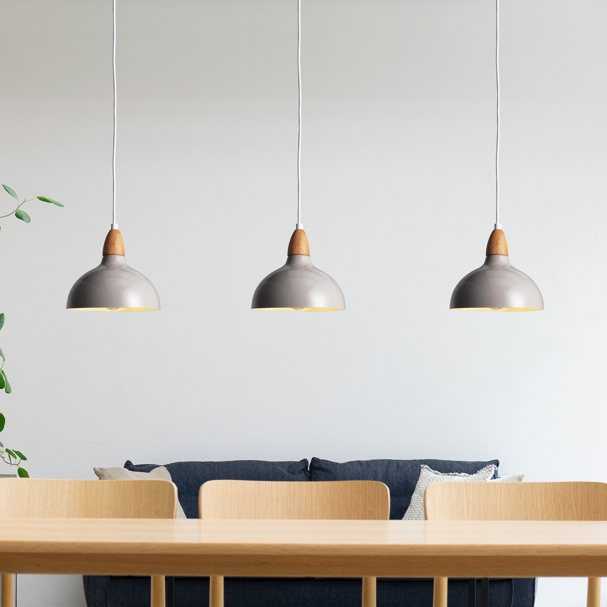 Oak Pendel Ø19 Glossy Grå