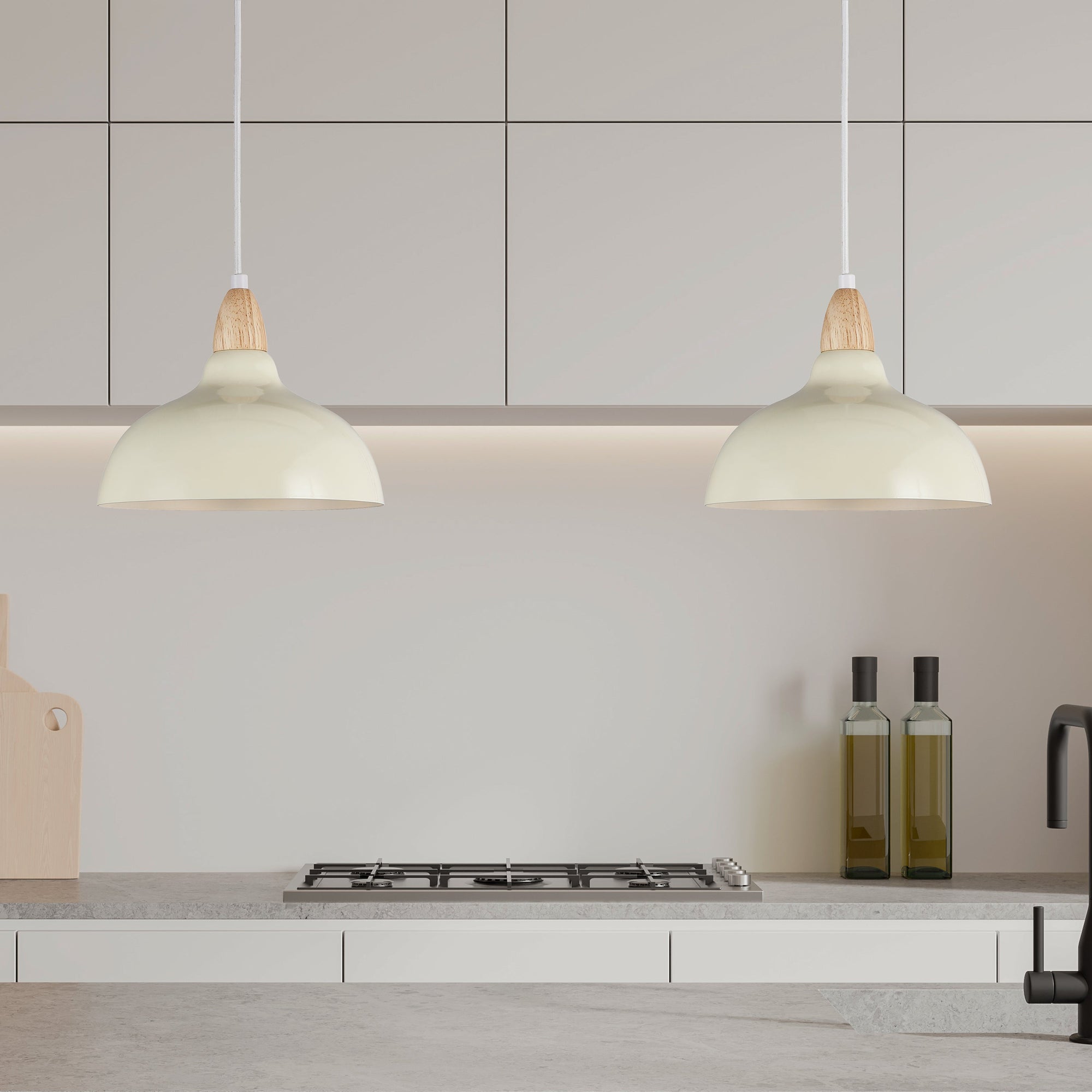 Oak Pendel Ø24 Glossy Vanilje
