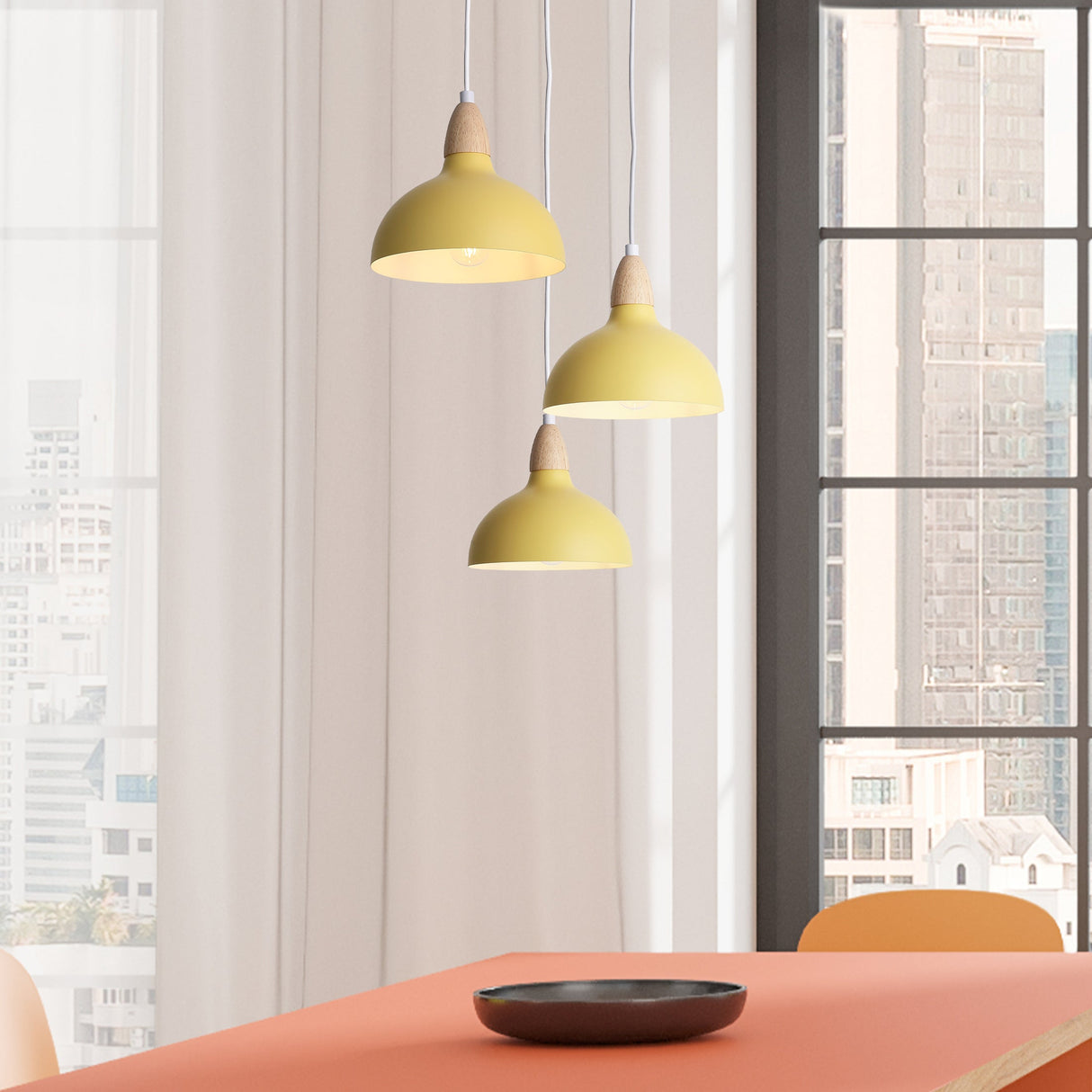 Oak Pendel Ø19 Lemon Gul