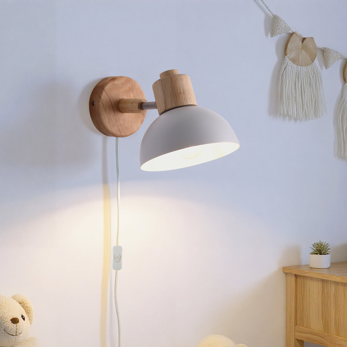 Boom Vegglampe Hvit
