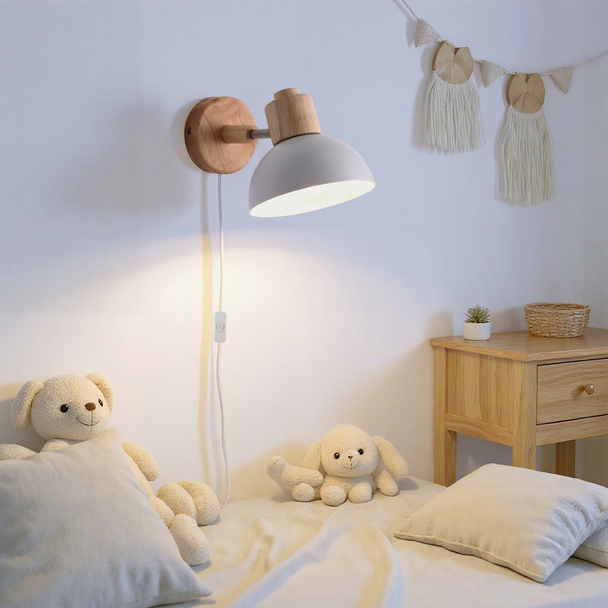 Boom Vegglampe Hvit