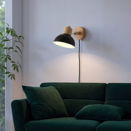 Boom Vegglampe Svart