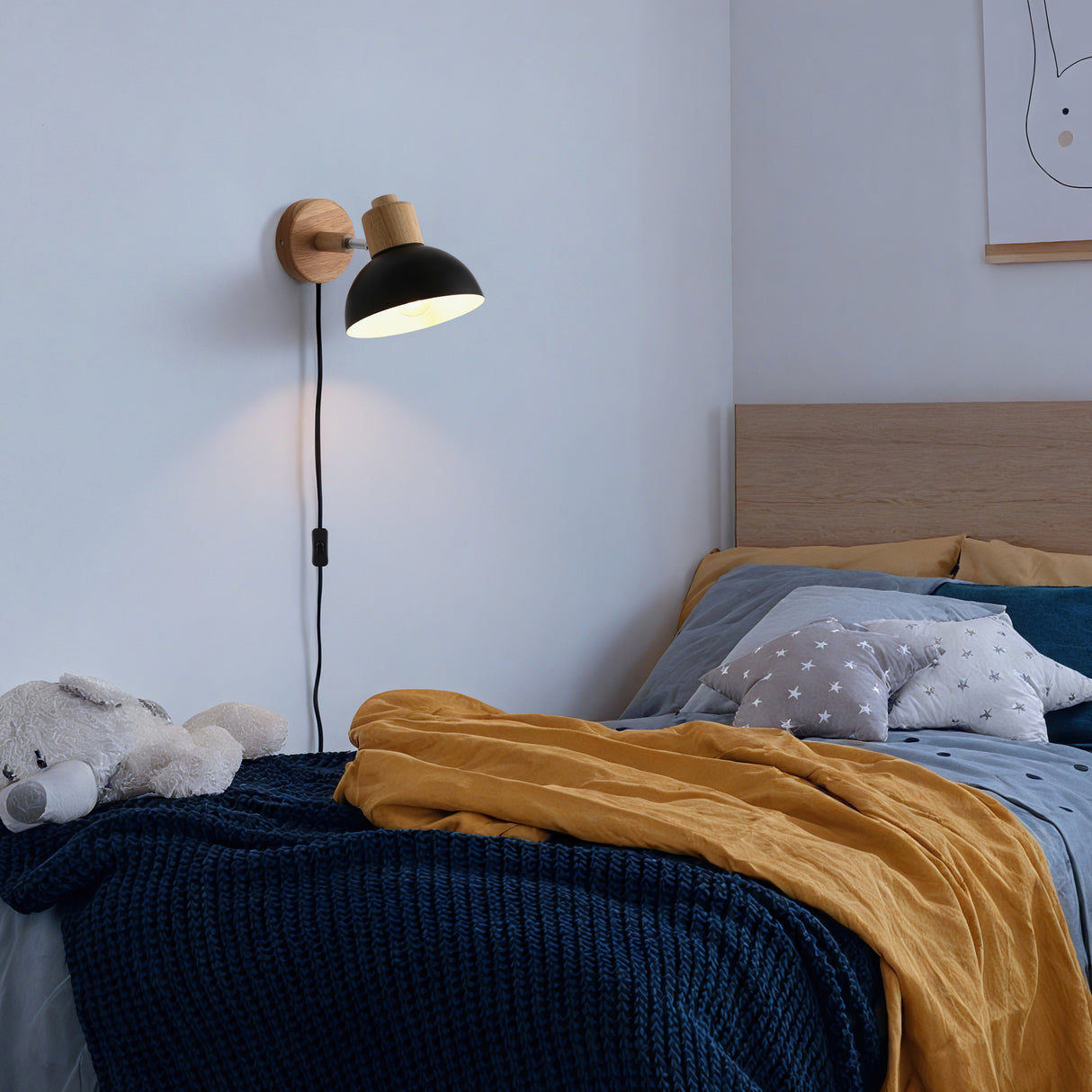 Boom Vegglampe Svart