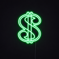 Dollartegn Neonskilt