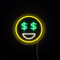 Emoji Dollar Neonskilt