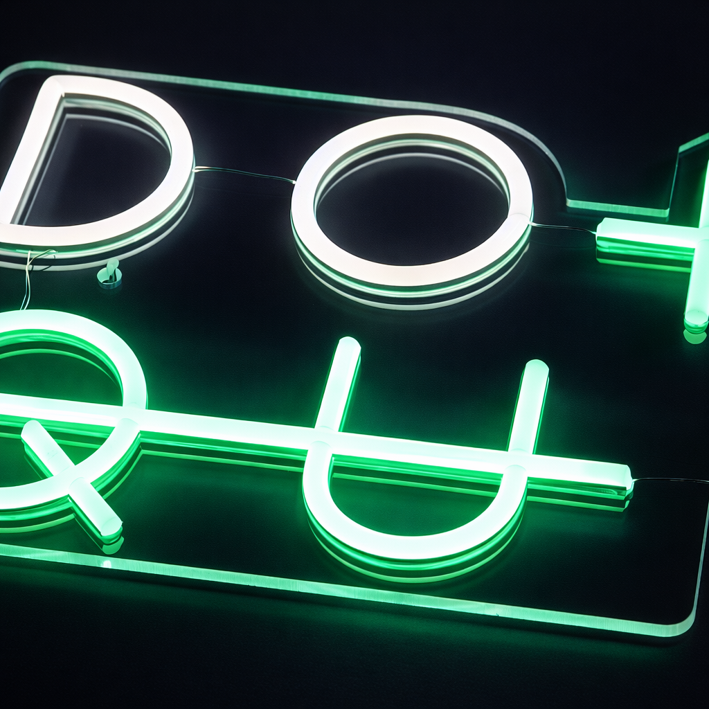 Don't Quit Neon Vegglampe Grønn