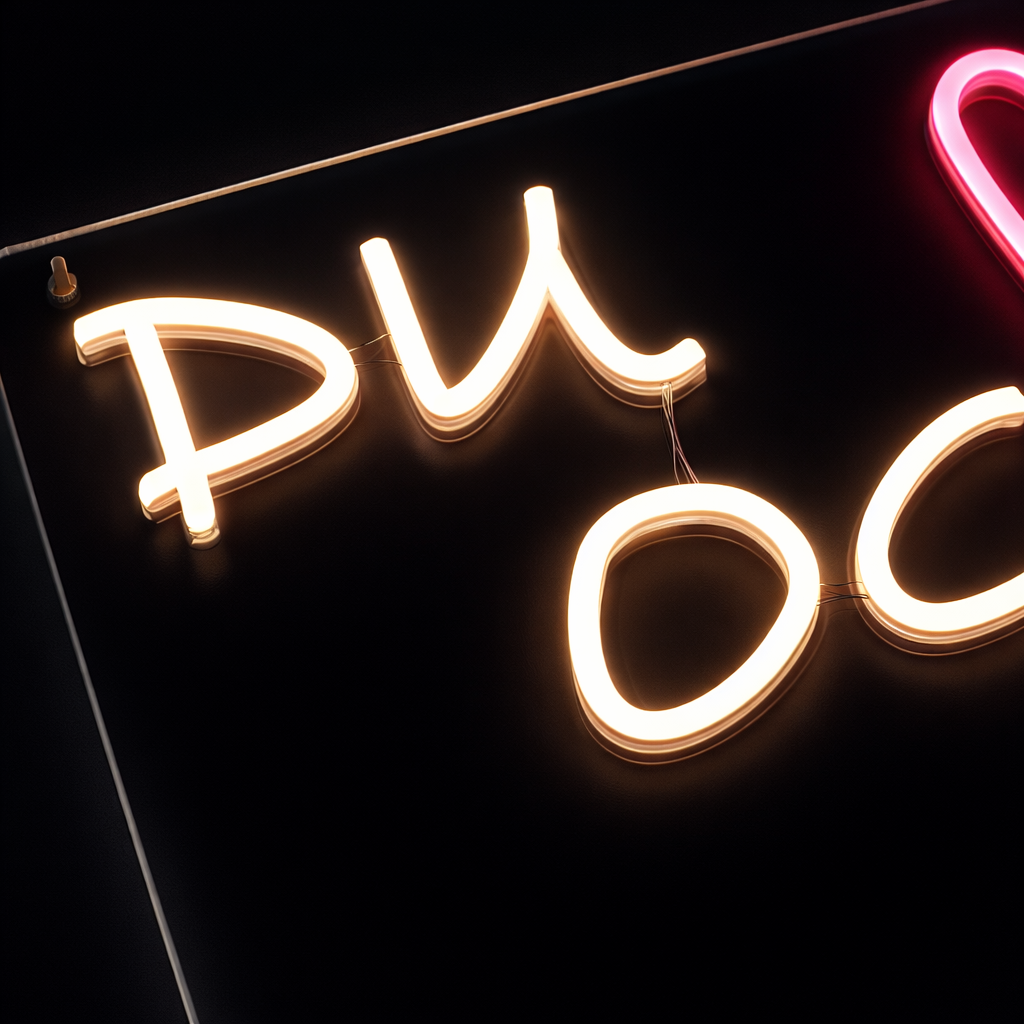 Du og Jeg Neon Vegglampe