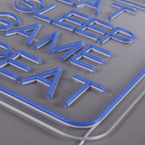 Eat Sleep Game Repeat Neon Vägglampa-Lampconcept.se