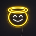Emoji Angel Neonskilt
