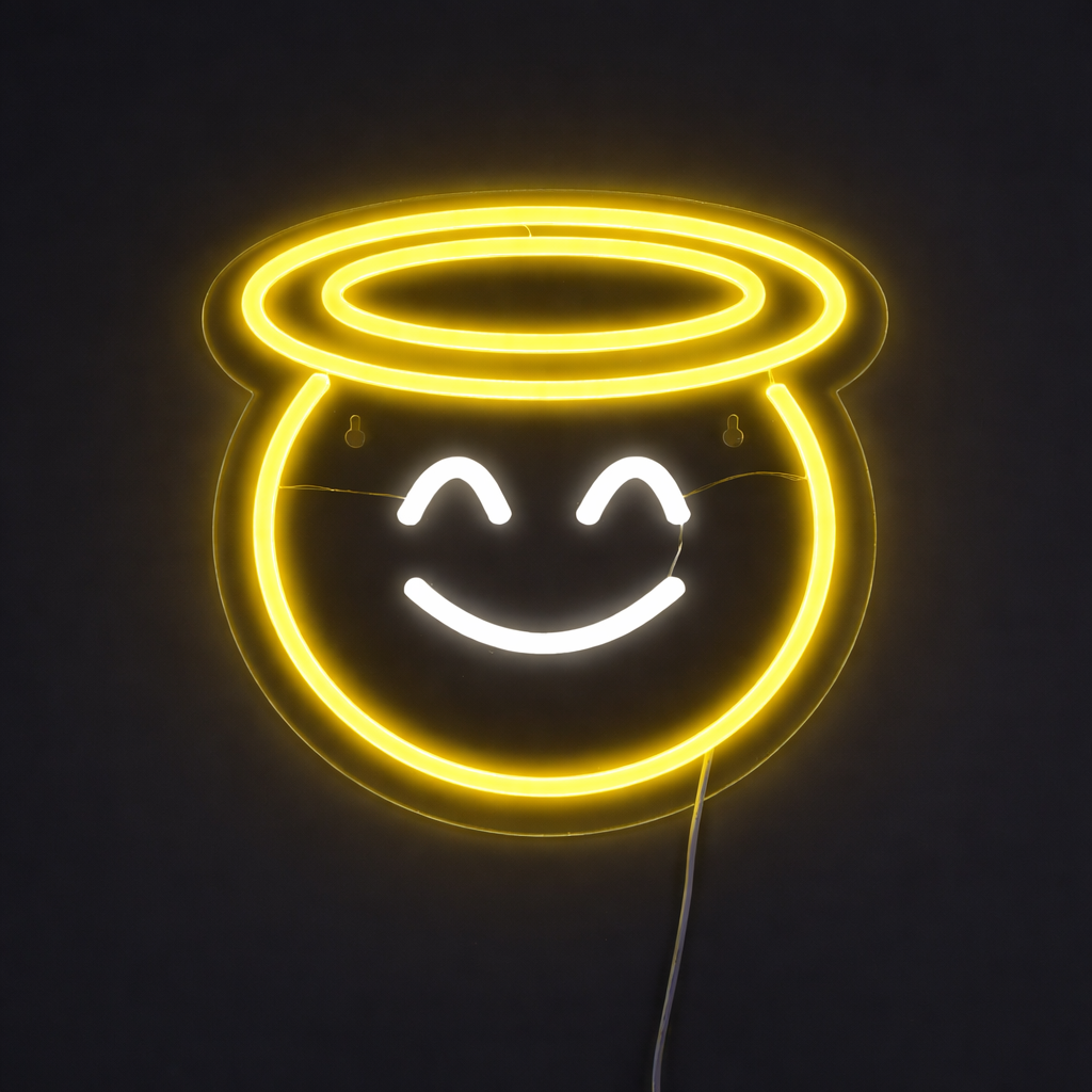 Emoji Angel Vegglampe