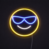 Emoji Cool Neon Vegglampe