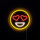 Emoji Love Neon Vegglampe