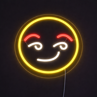 Emoji Flirty Neon Vegglampe