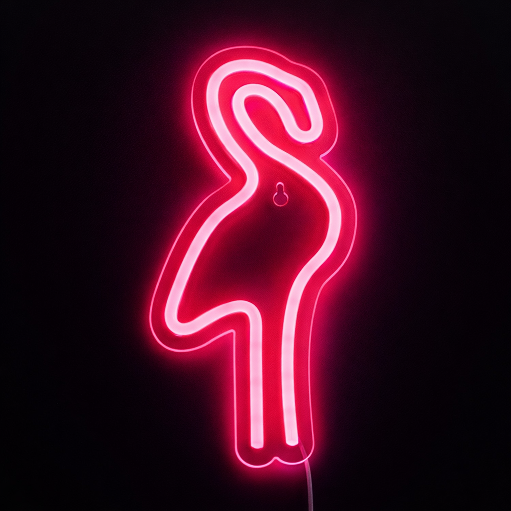 Flamingo Neon Vegglampe