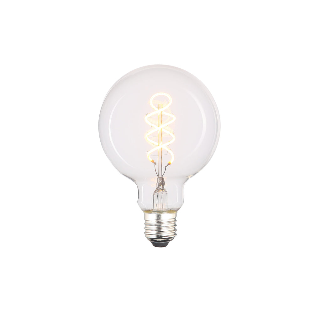 LED 4W G95 Spiral Klar Dimbar (E27)-Lampconcept.se