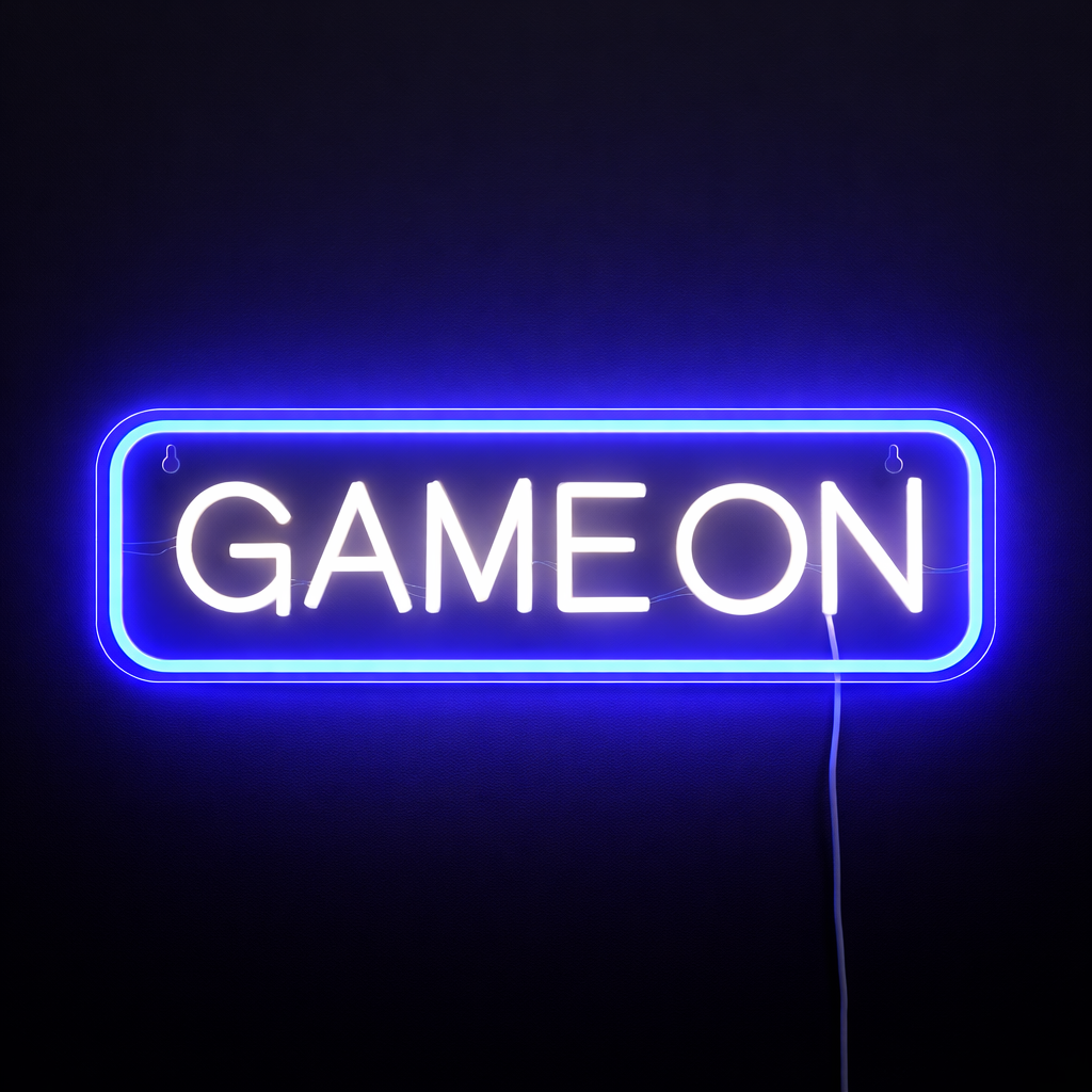 Game On Neon Vegglampe