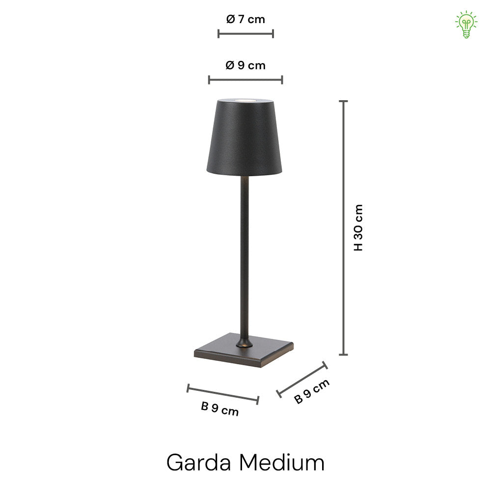 Garda Medium 30cm Trådløs Bordlampe IP54
