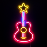 Guitar Neon Vegglampe