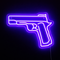 Gun Neonskilt Blå