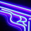 Gun Neon Vegglampe Blå