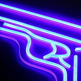 Gun Neon Vegglampe Blå