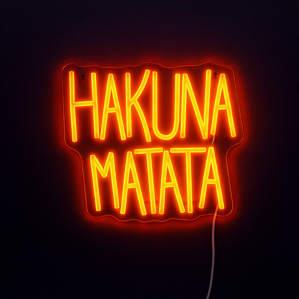 Hakuna Matata Neon Vegglampe