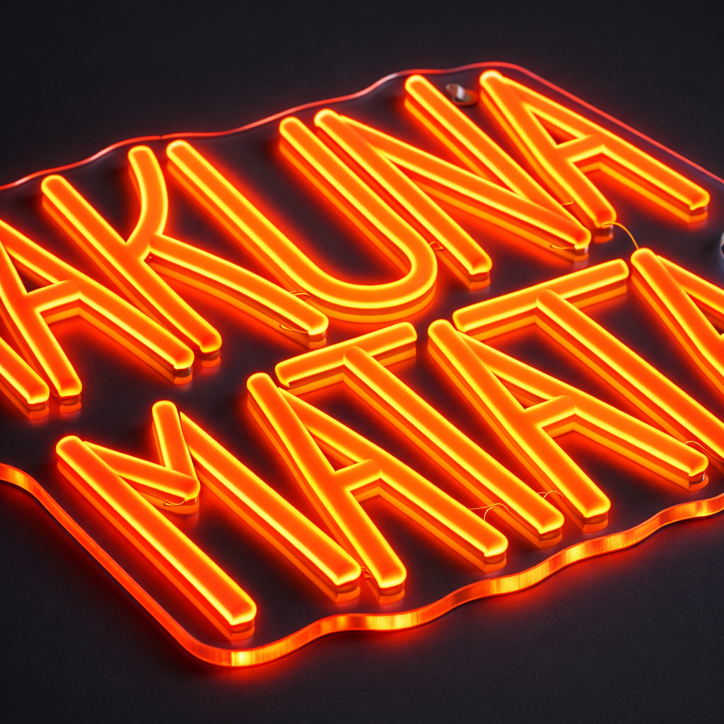 Hakuna Matata Neon Vegglampe