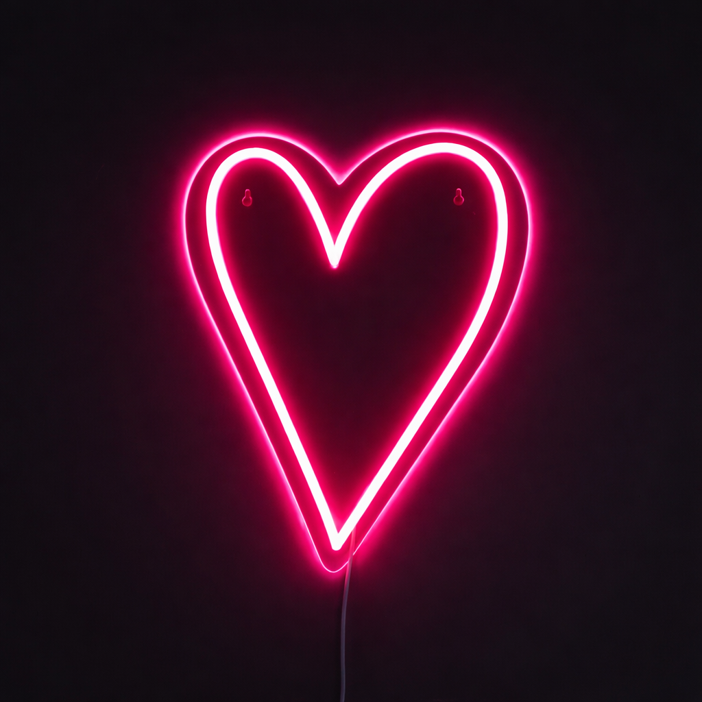 Hjerte Neon Vegglampe