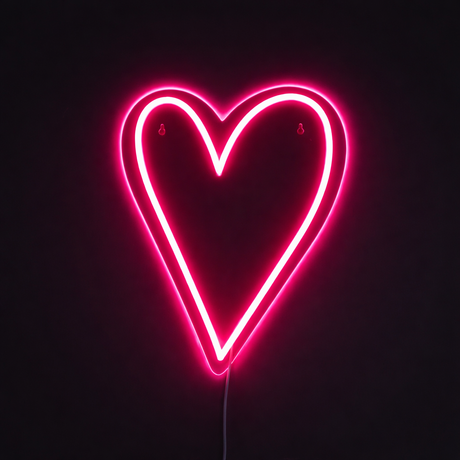 Hjerte Neon Vegglampe