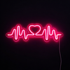 Heartbeat Neon Vegglampe Rosa