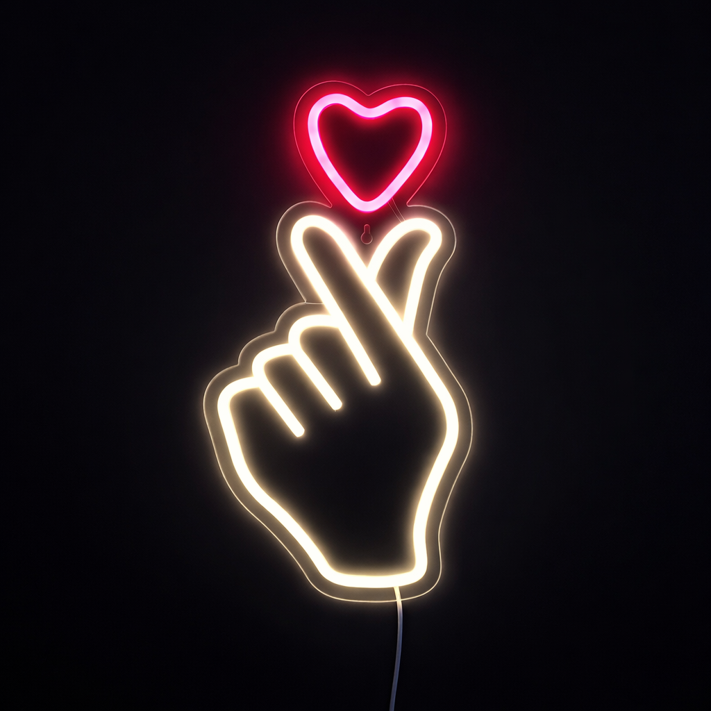 Heart Sign Neon Vegglampe