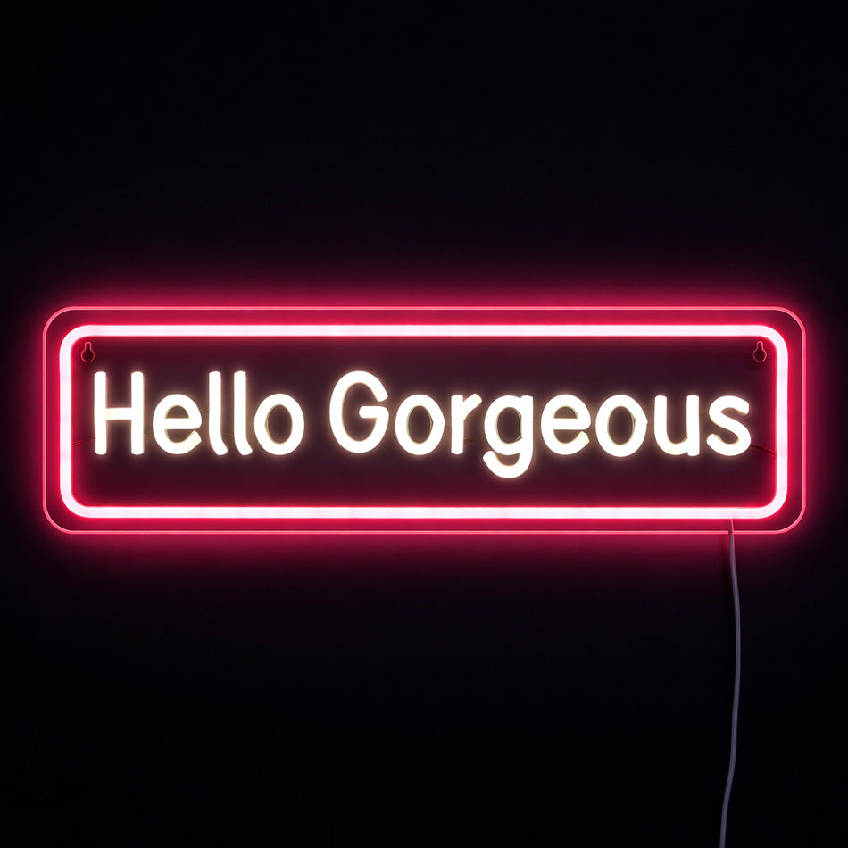 Hello Gorgeous Neon Vegglampe