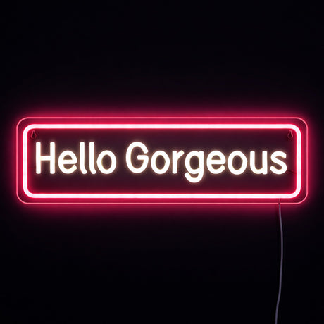 Hello Gorgeous Neon Vegglampe