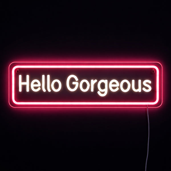 Hello Gorgeous Neon Vegglampe