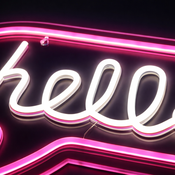 Hello Neon Vegglampe