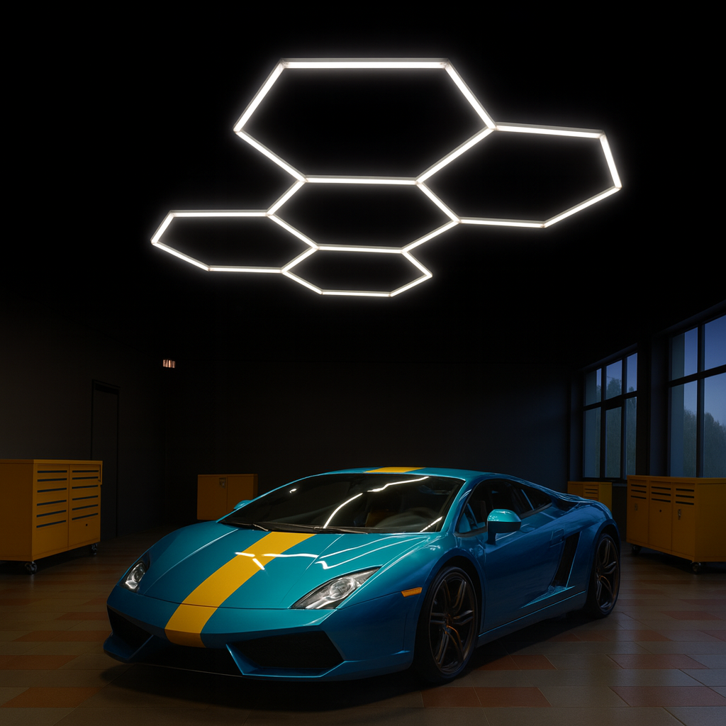 Hexagon Garasje LED 5-Sett 6500K