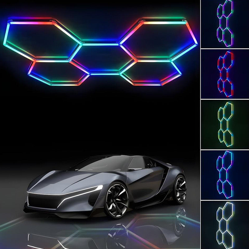 Hexagon Garage LED 5-Set 6500K RGB