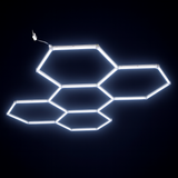 Hexagon Garasje LED 5-Sett 6500K