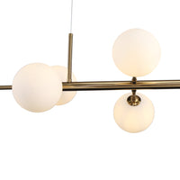 Seti Langbordslampe Børstet Messing/Opal