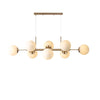 Lugano Langbordslampe Messing/Opal