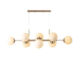 Lugano Langbordslampe Messing/Opal