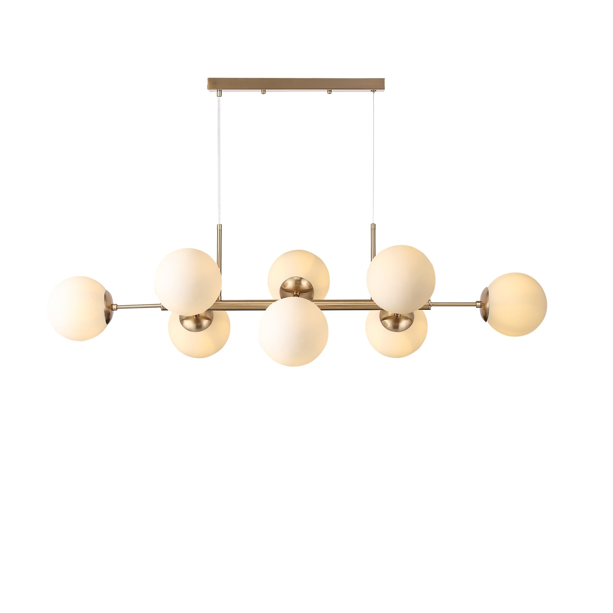 Lugano Langbordslampe Messing/Opal