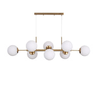 Lugano Langbordslampe Messing/Opal