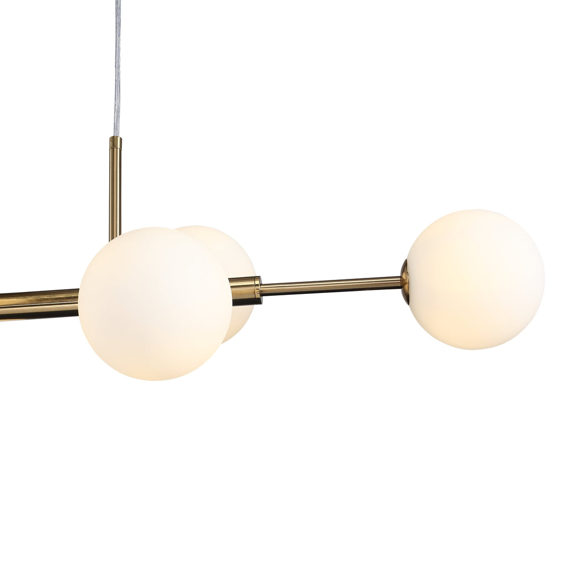 Seti Langbordslampe Børstet Messing/Opal