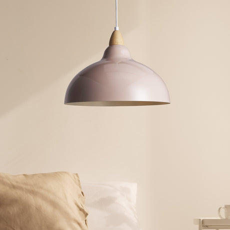 Oak Pendel Ø35 Glossy Beige Pink-Nordic Seasons-OutletLamper.dk