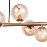 Valencia Langbordslampe Messing/Amber