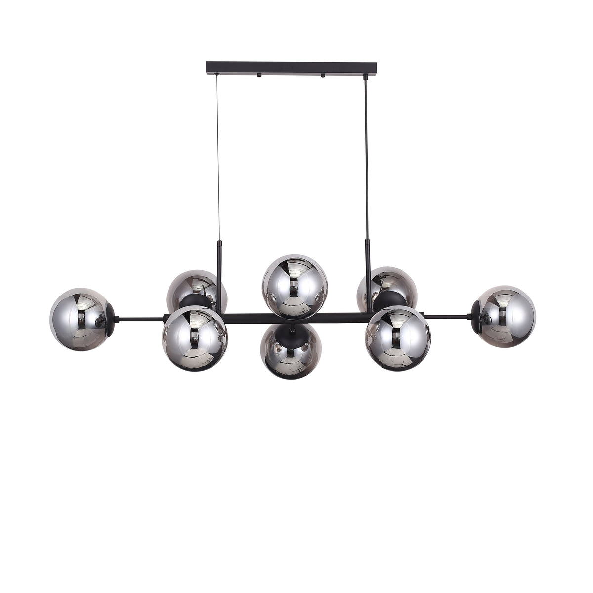 Lugano Langbordslampe Svart/Smoke